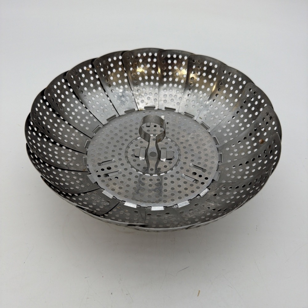 stainless steel collapsible vegetable steamer basket